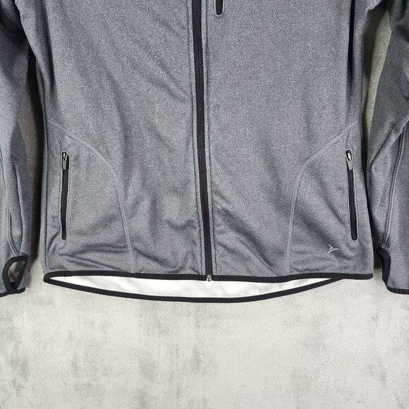 Mens Gray Old Navy Hoodie Sweatshirt Full Zip Long Sleeve Polyester Size L - Picture 3 of 11